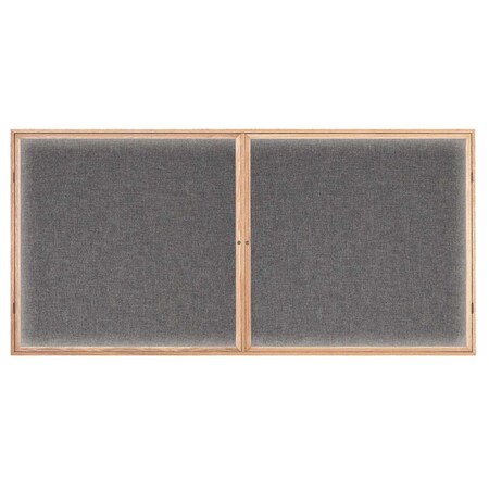 United Visual Products Open Faced Traditional Corkboard, 12x36" UV639A-GOLD-BLACK